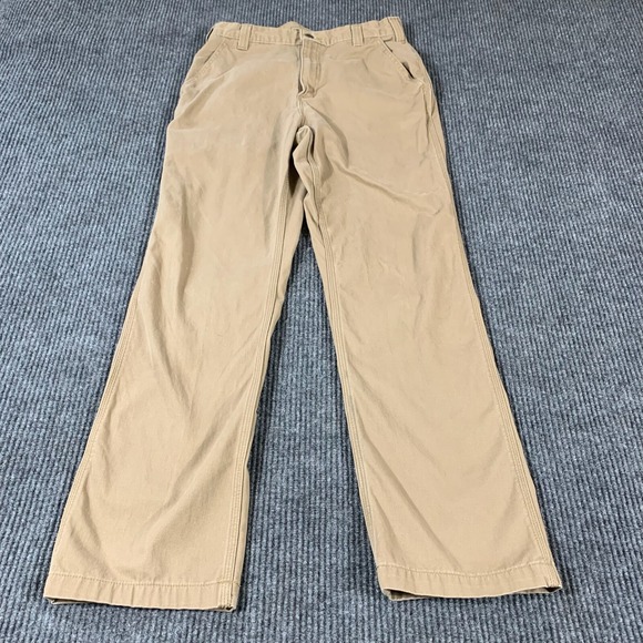Carhartt Pants Mens 32x32 Beige Canvas Carpenter Relaxed Grunge Workwear 10095 - Picture 1 of 15